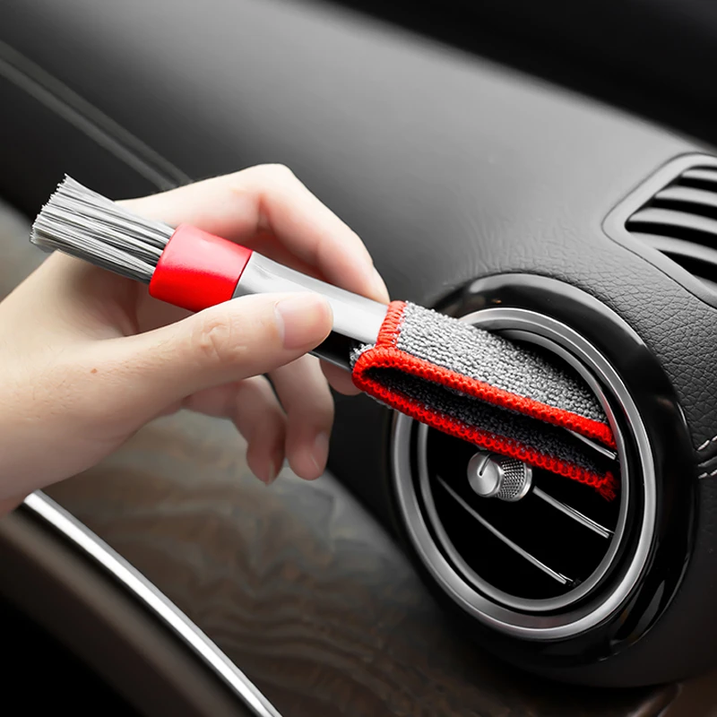 Car Air-Conditioner Outlet Cleaning Tool Car Dust Cleaning Tool 1 Piece (Red)