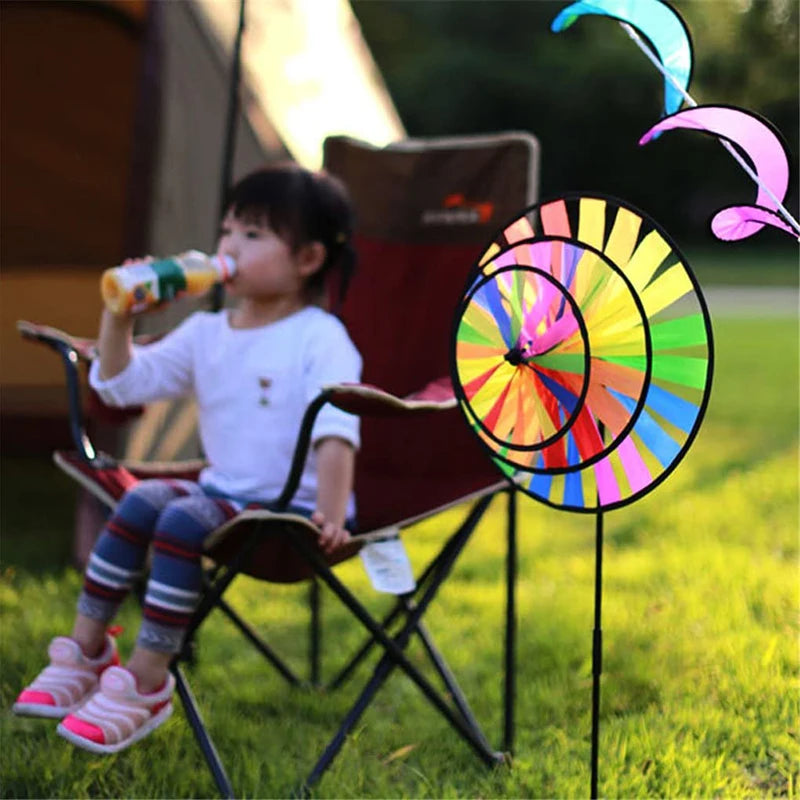 36CM Giant Rainbow Wind Spinner Vibrant Yard & Garden Decoration