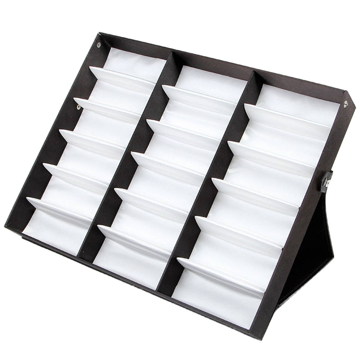 18-Grid White Sunglasses Organizer Box