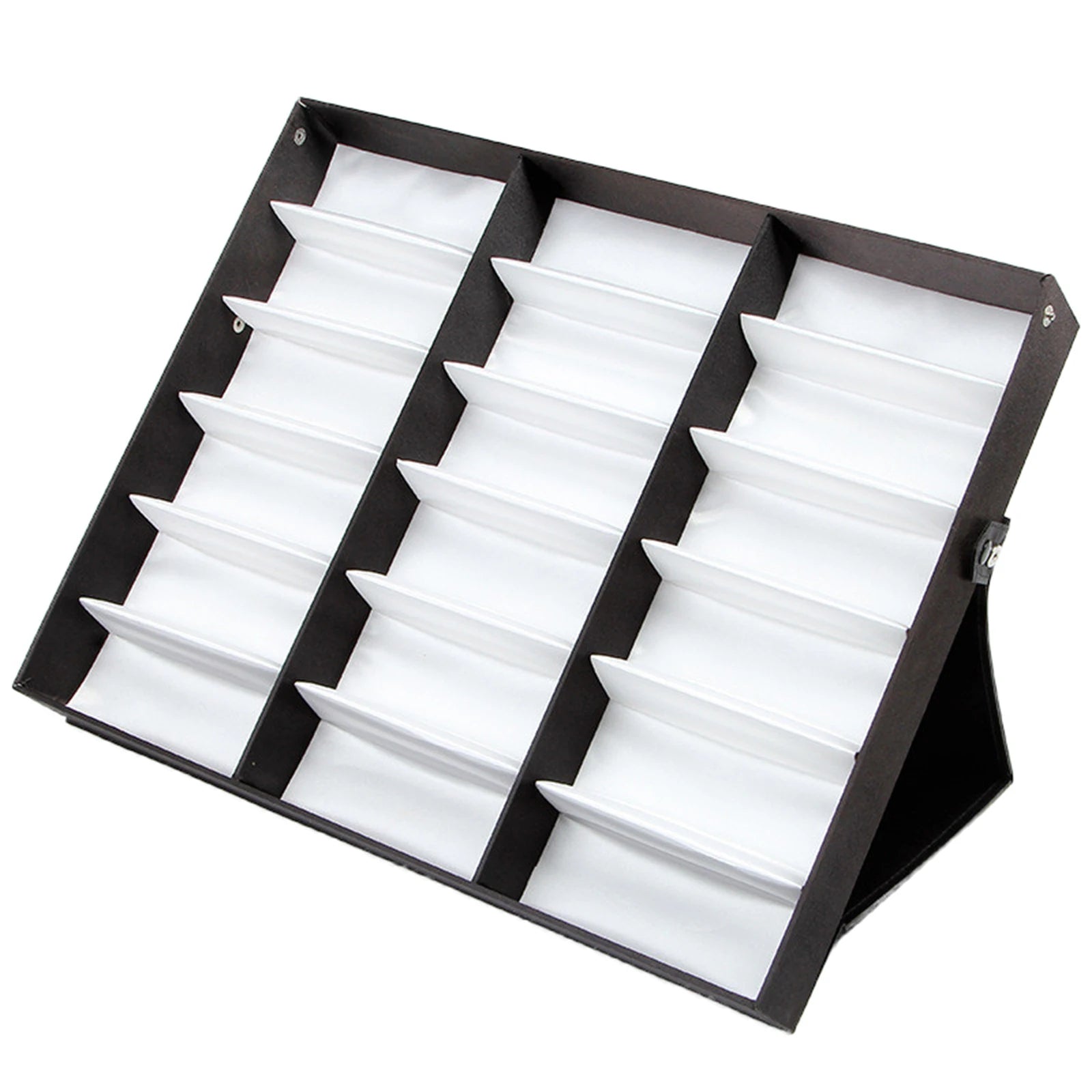 18-Grid White Sunglasses Organizer Box