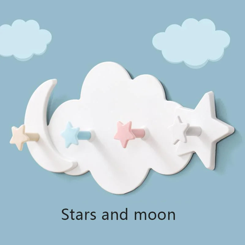 Self Adhesive Hooks Kawaii Cartoon Cloud Children's Room Hook