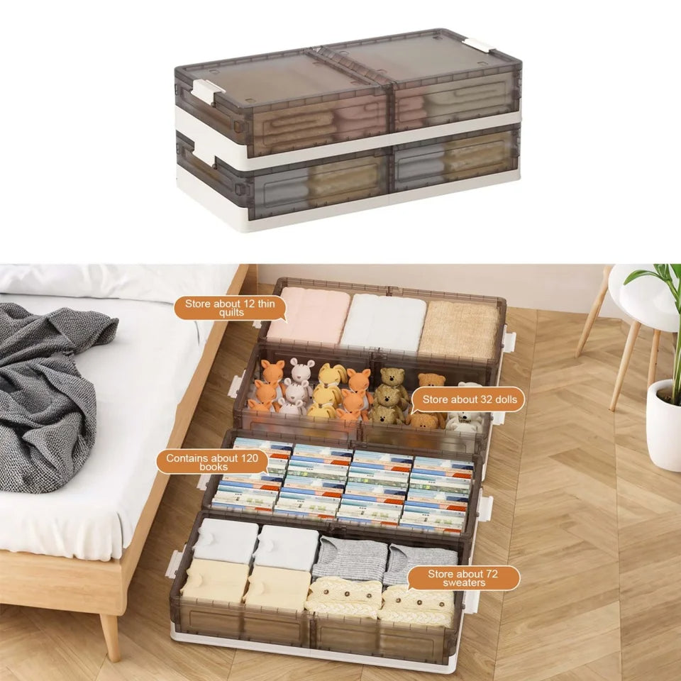 Plastic Under-Bed Storage Containers with Lids (Set of 2)