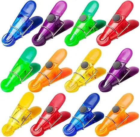 Magnetic Chip Bag Clips 12-Pack Space-Saving Kitchen Organizers