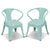 Set of 2 Steel Armchair Stackable Kids Chairs