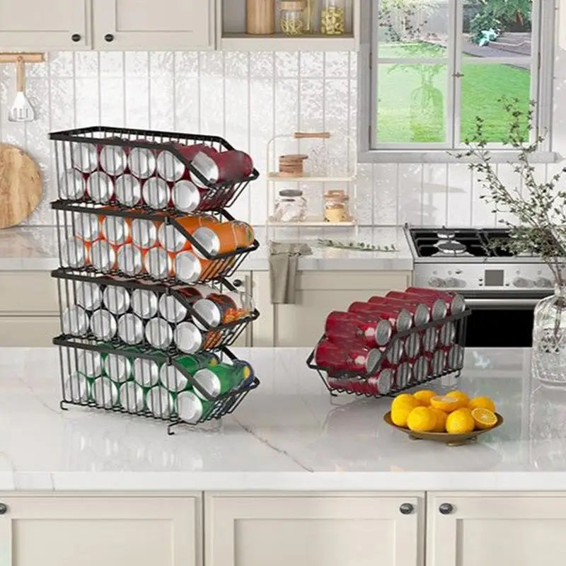 2-Pack Stackable Can Organizer for Pantry Organizer