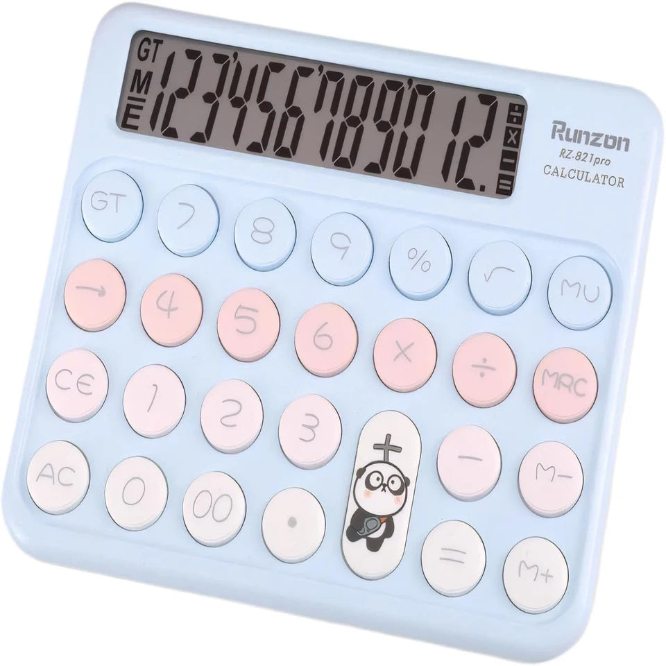 Standard Office Desk Calculator 12-Digit Large Display (Blue)