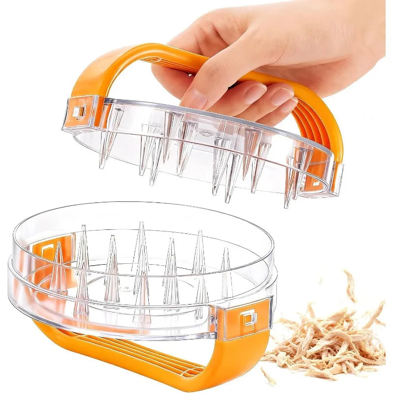 Non-Slip Chicken Shredder Tool – Clear Twist Meat Shredder for Easy Food Prep