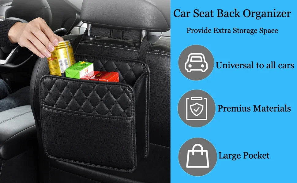 Car Backseat Organizer with Storage Pockets