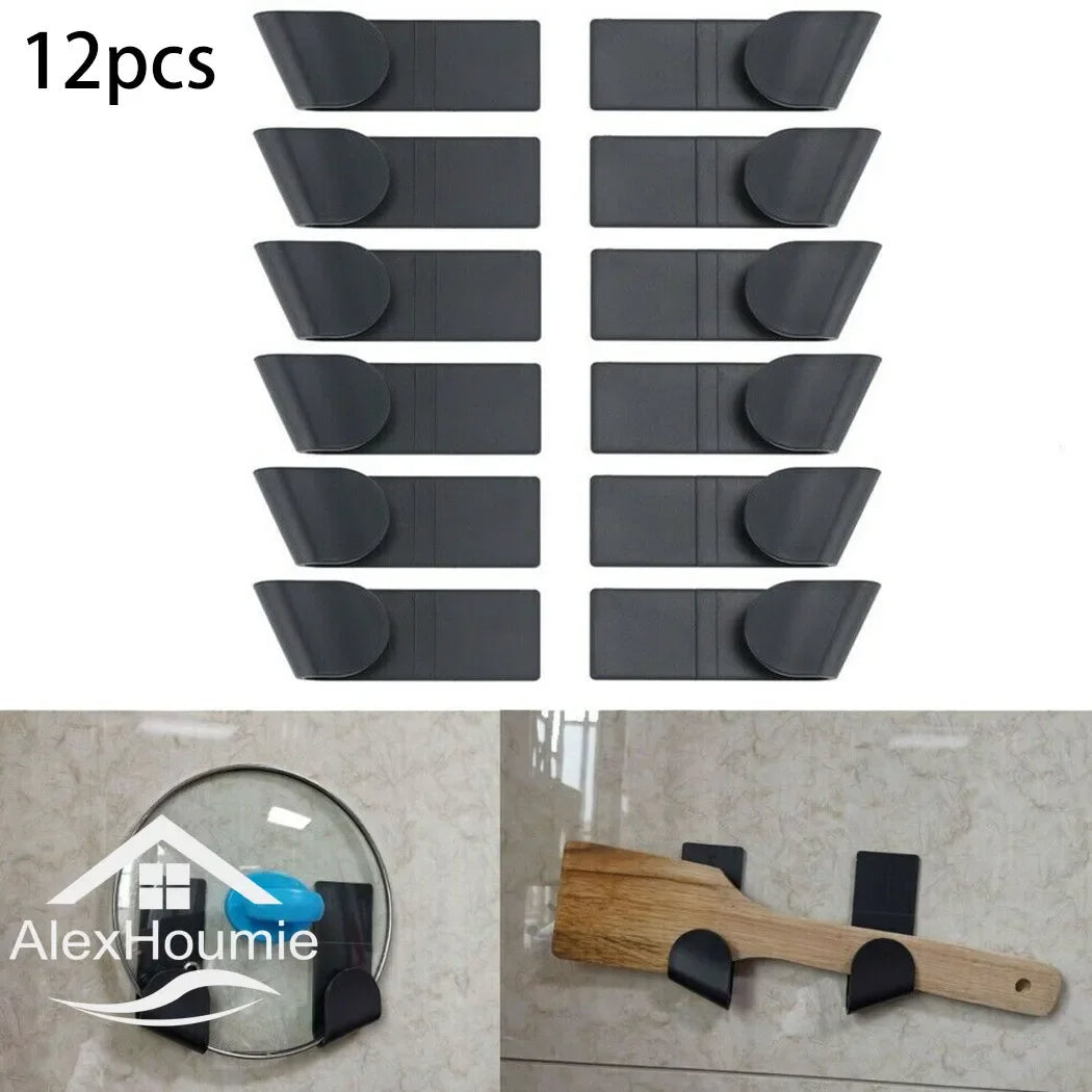 12pcs Pot Lid Holder Wall-Mounted Hanging Holder