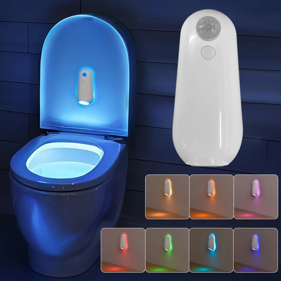 RGB Toilet Night Light Smart Motion Activated LED Night Light 2PCS for Bathroom