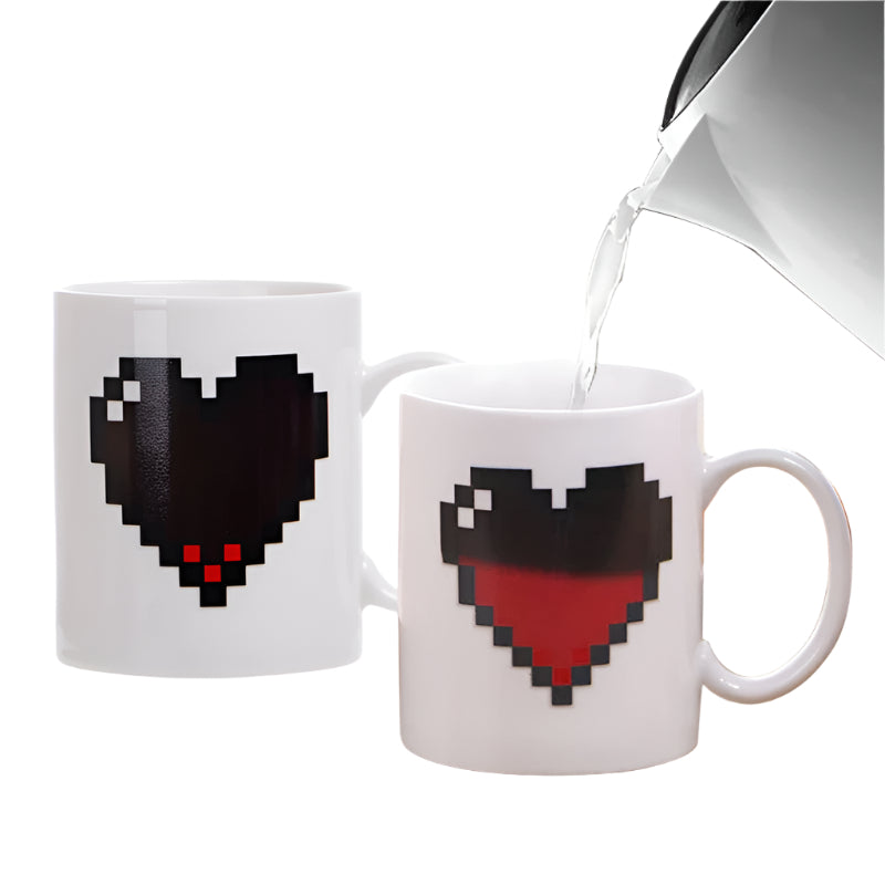 330ML Color-Changing Ceramic Mug Peach Heart Design