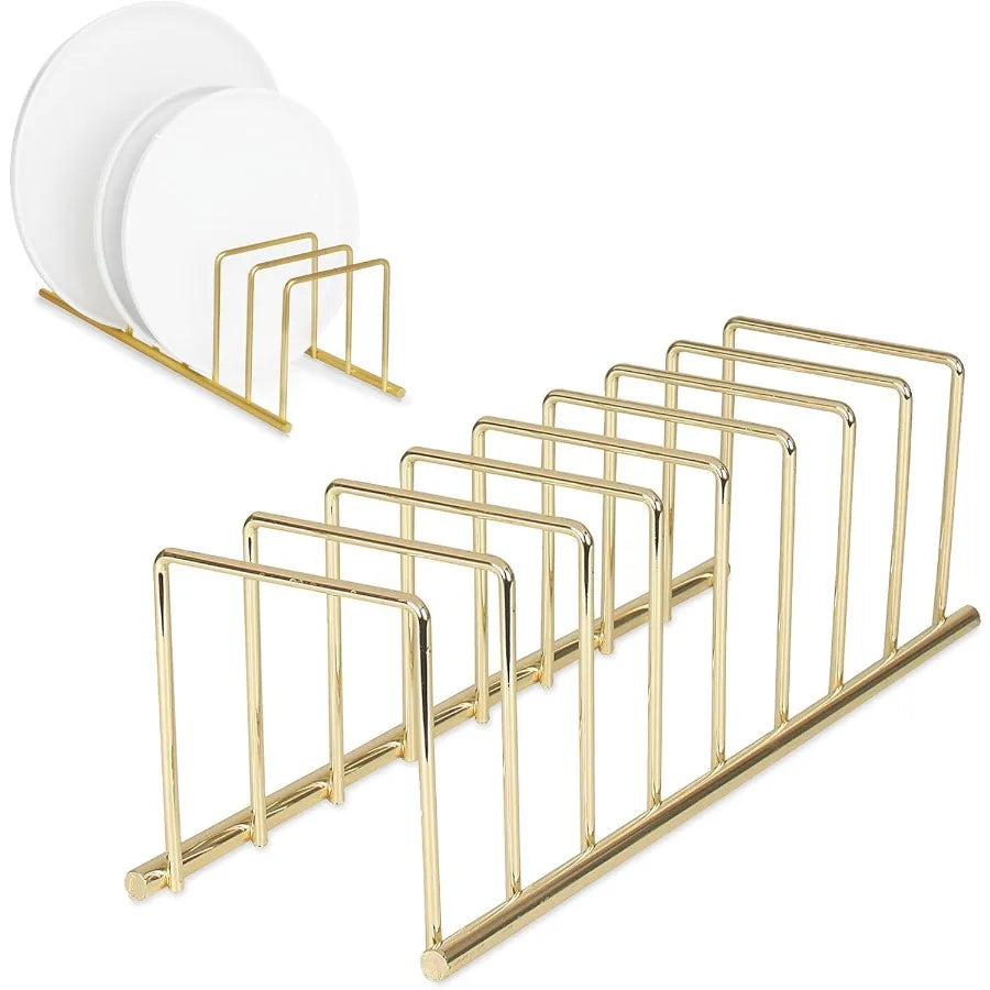 Dish Drainer Rack Kitchen Organizer for Countertops (Gold)