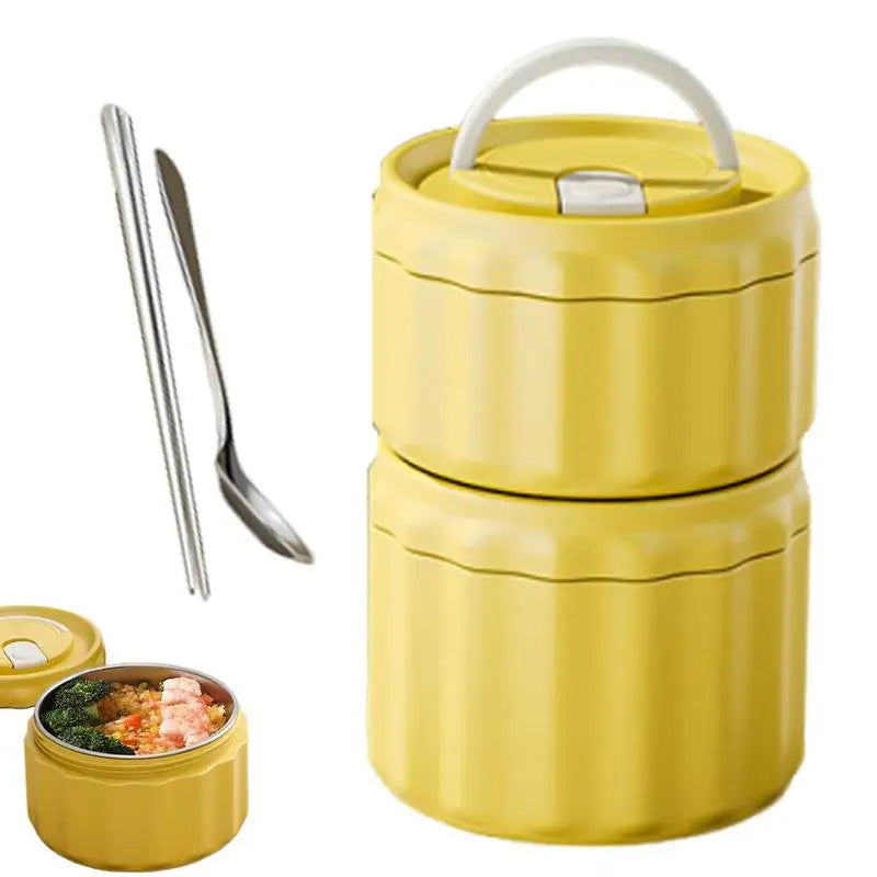 Stainless Steel Lunch Box with Insulated Bag and Utensils