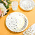 Modern White Gold Party Plates Cups Napkins 121pcs