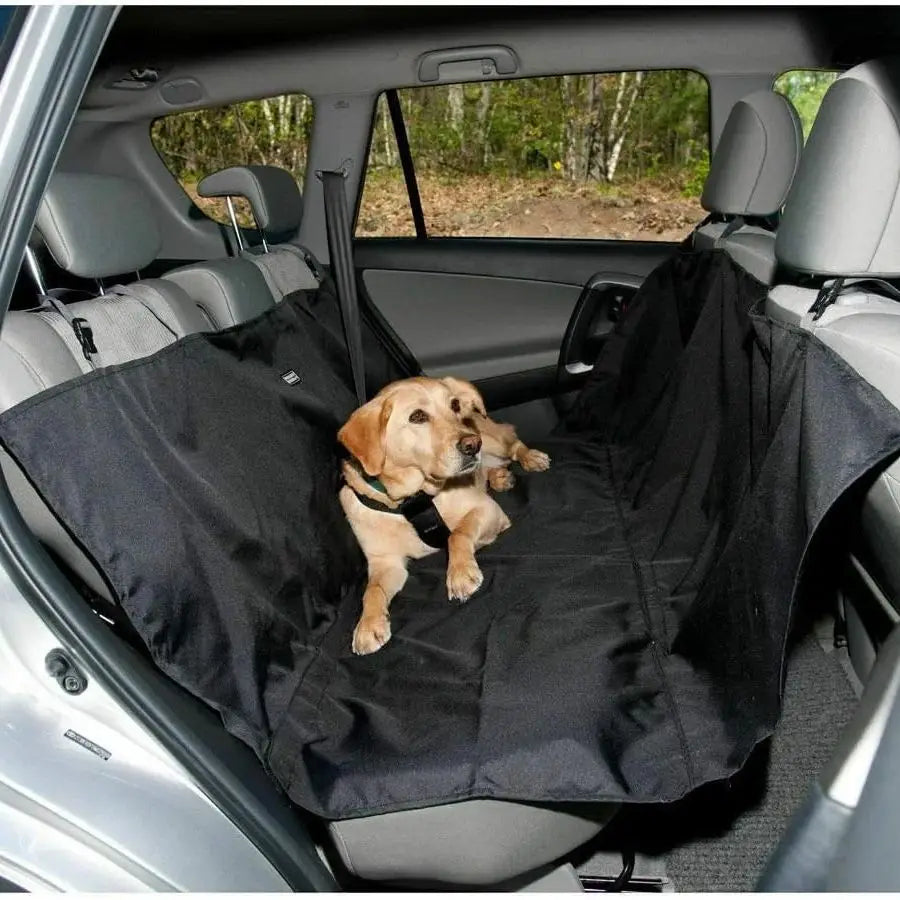 Car Rear Seat Cover Dog Mat Blanket Hammock Pup Travel Pad Protector, Black (XS)