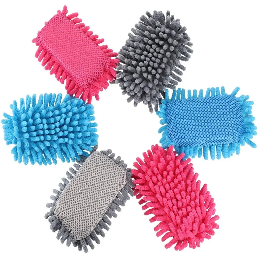 Washable Microfiber Whiteboard Erasers 6-Pack Dry Erase & Chalkboard Cleaner