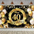 Happy 40th Birthday Backdrop Background Banner For Birthday Party Decoration