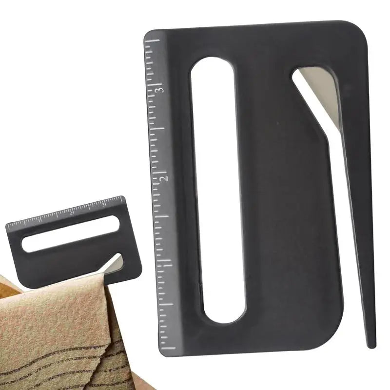 Multifunction Letter Opener with Magnifying Glass Ruler (Black)