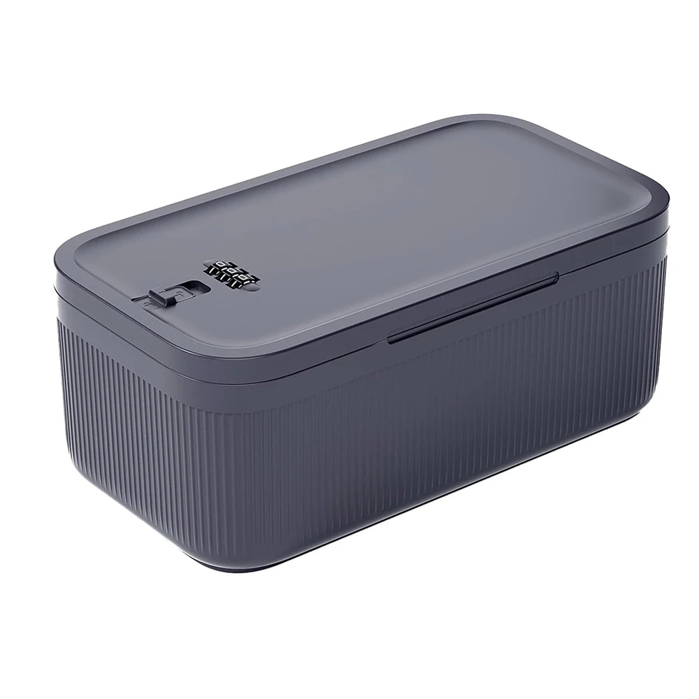 Lockable Storage Box for Office Home School Food Medicine (Deep Blue)