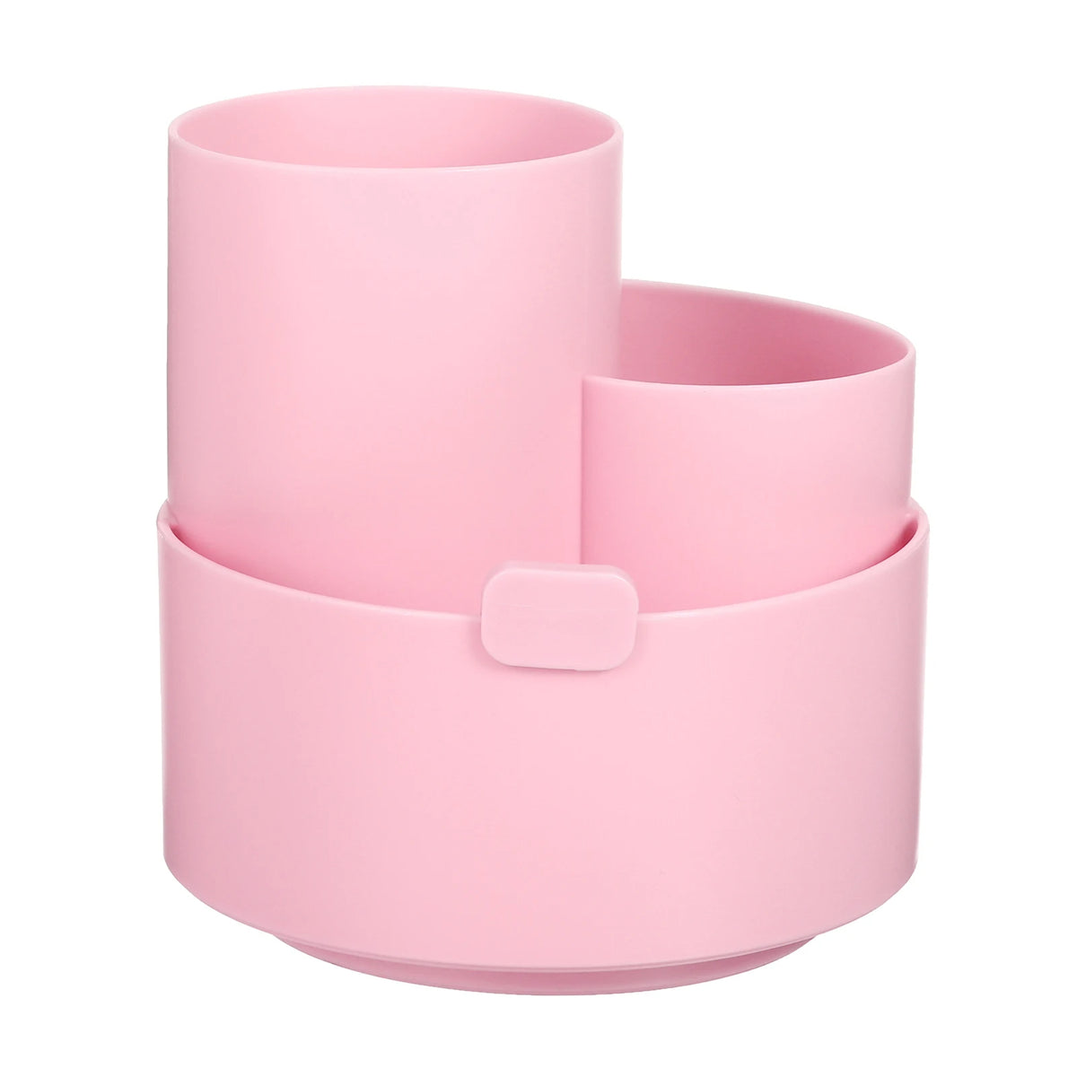 Multifunctional Pink Pen Holder with 3 Grids