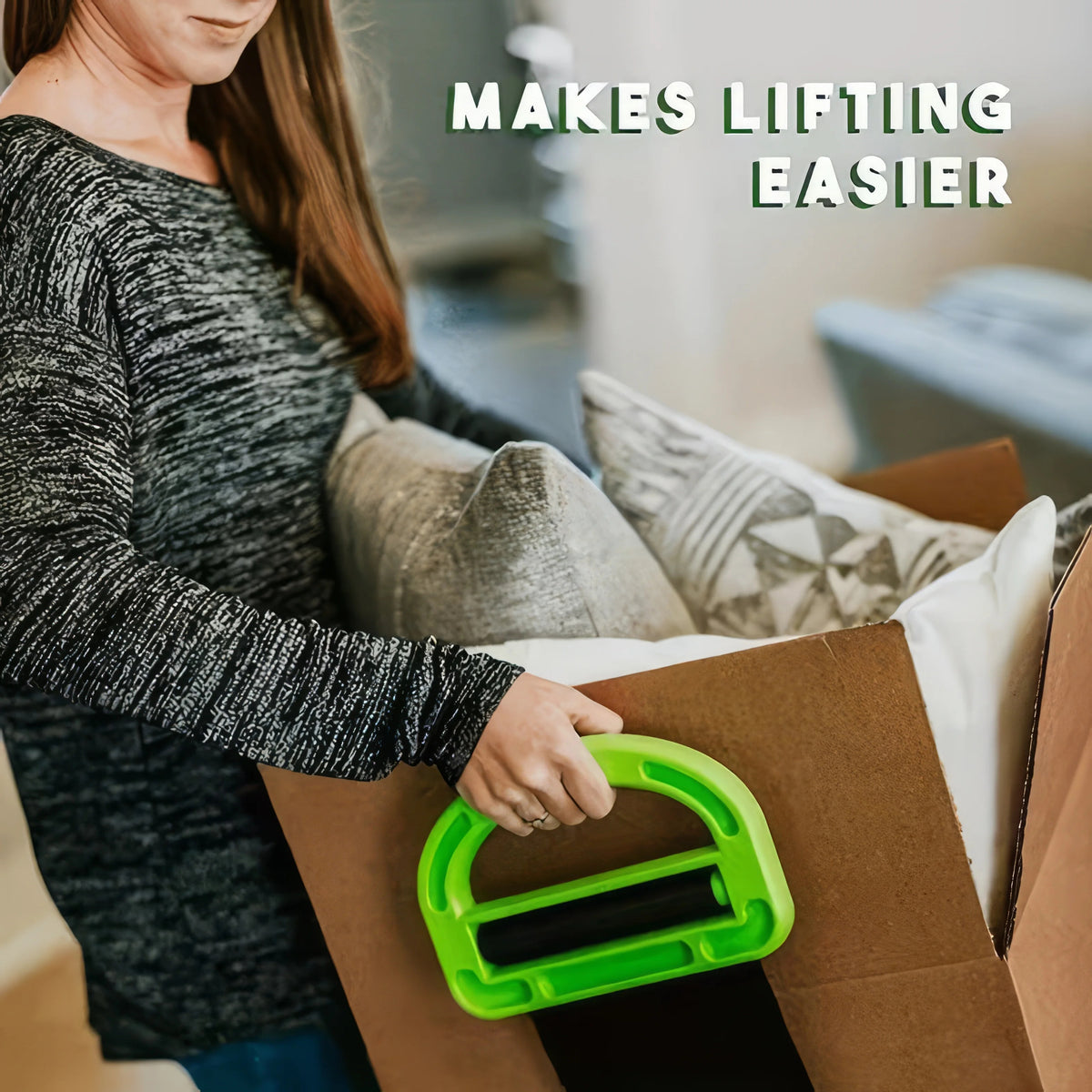 Adjustable Heavy-Duty Lifting Belt, Green Moving Strap for Furniture (Green)