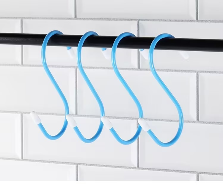 Rubber S-Hooks for Kitchen Garage Organization
