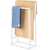 -Tier Metal Stand with 5 Bars for Bathroom Bedroom Towels & Robes (White)