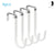 4PCS Rubber Over Door Hooks Rubber Grip Towel Coat Organizer (White)