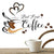 Removable Coffee Cup Pattern Wall Sticker 1 Piece, Self-Adhesive Coffee Cup Wall Art