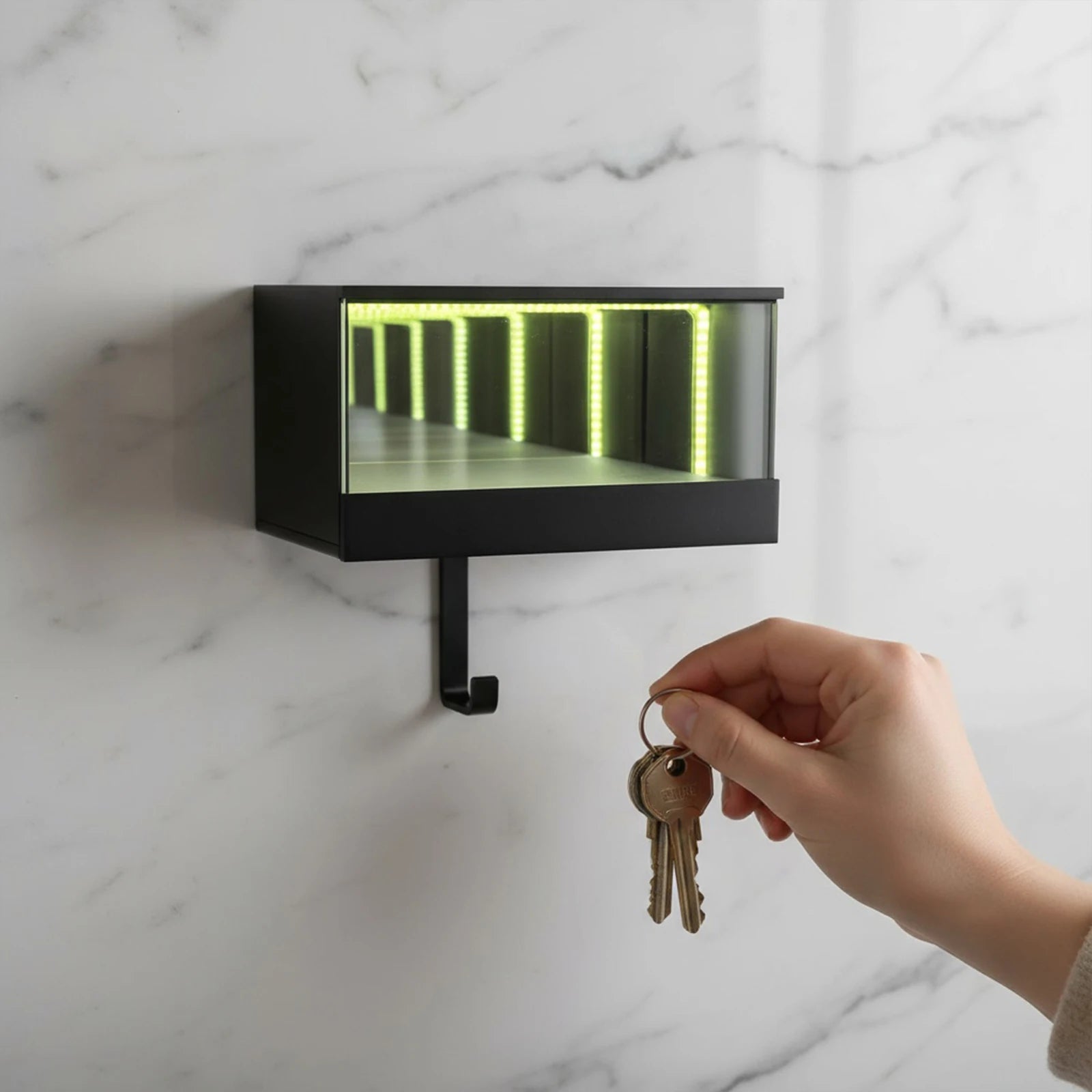 3D Printed Wall Mount Car Key Holder Infinity Garage Keychain Rack