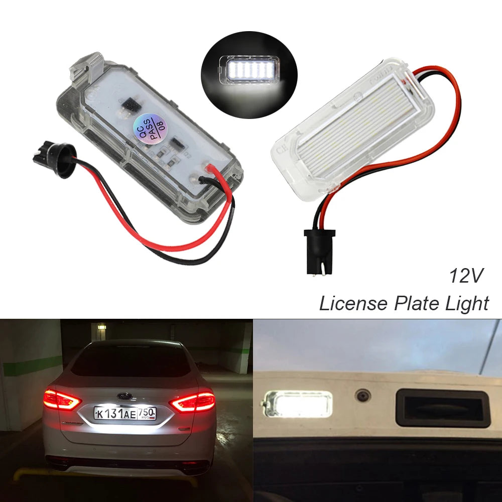 12V Car License Plate Lights For Ford Focus MK2 MK3 Fiesta Mondeo MK4 C Max MK1 Kuga Galaxy T10 LED Lamp Automotive Accessories