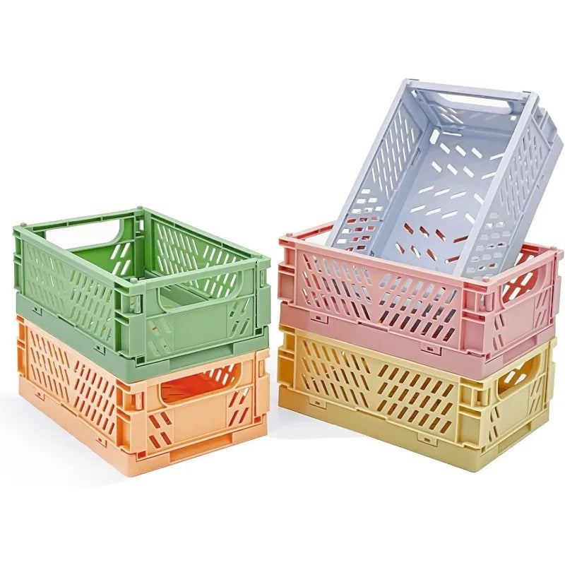 Foldable Desktop Mini Storage Box Small Stackable, 5-Pack