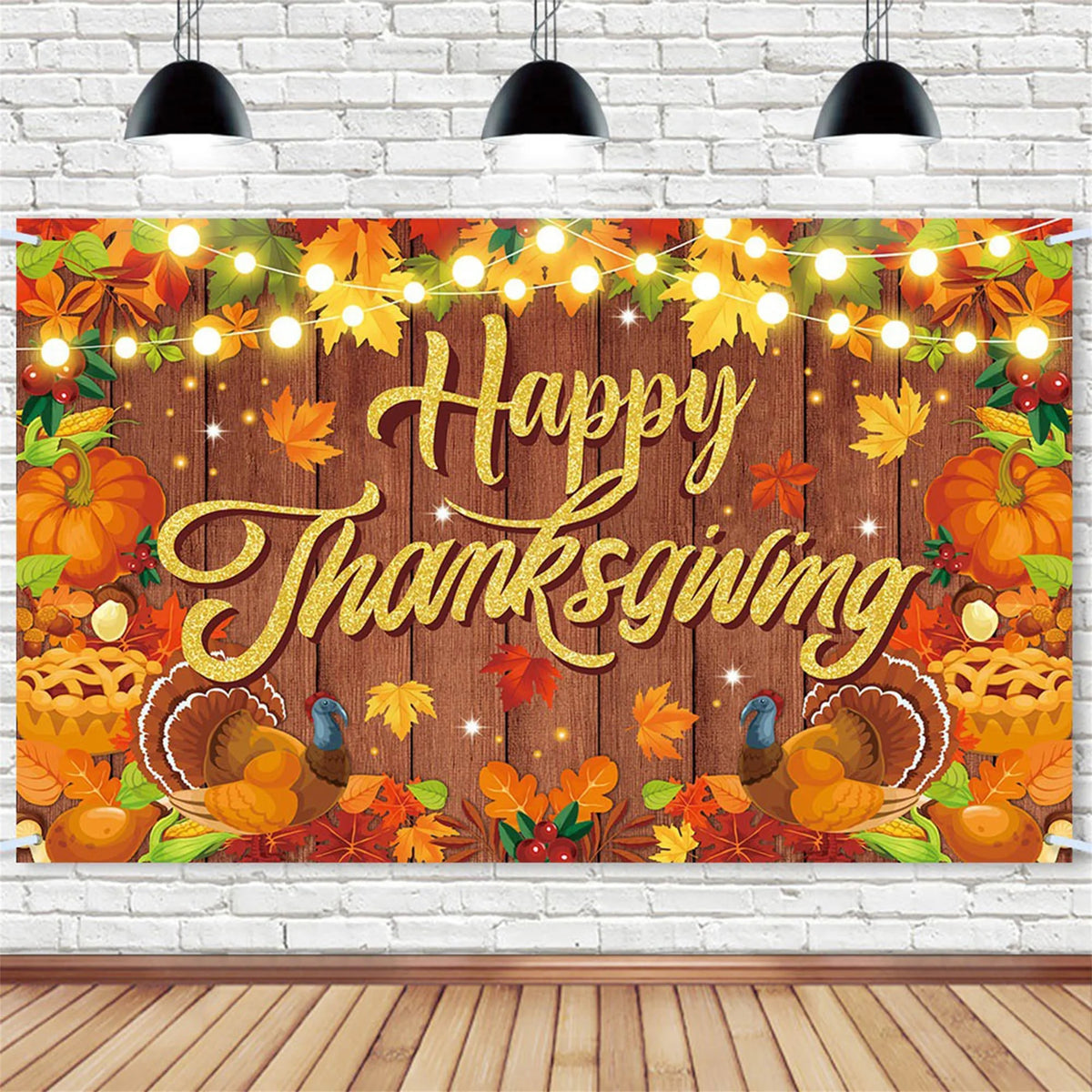 Fall Harvest Photography Backdrop Banner Thanksgiving Party Wall Decoration