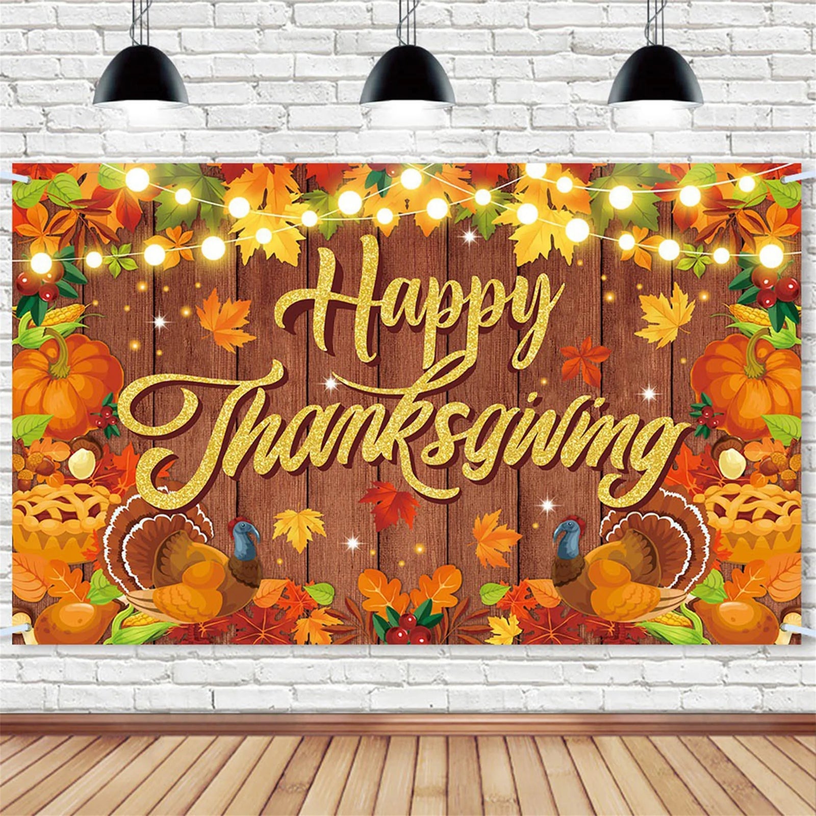Fall Harvest Photography Backdrop Banner Thanksgiving Party Wall Decoration