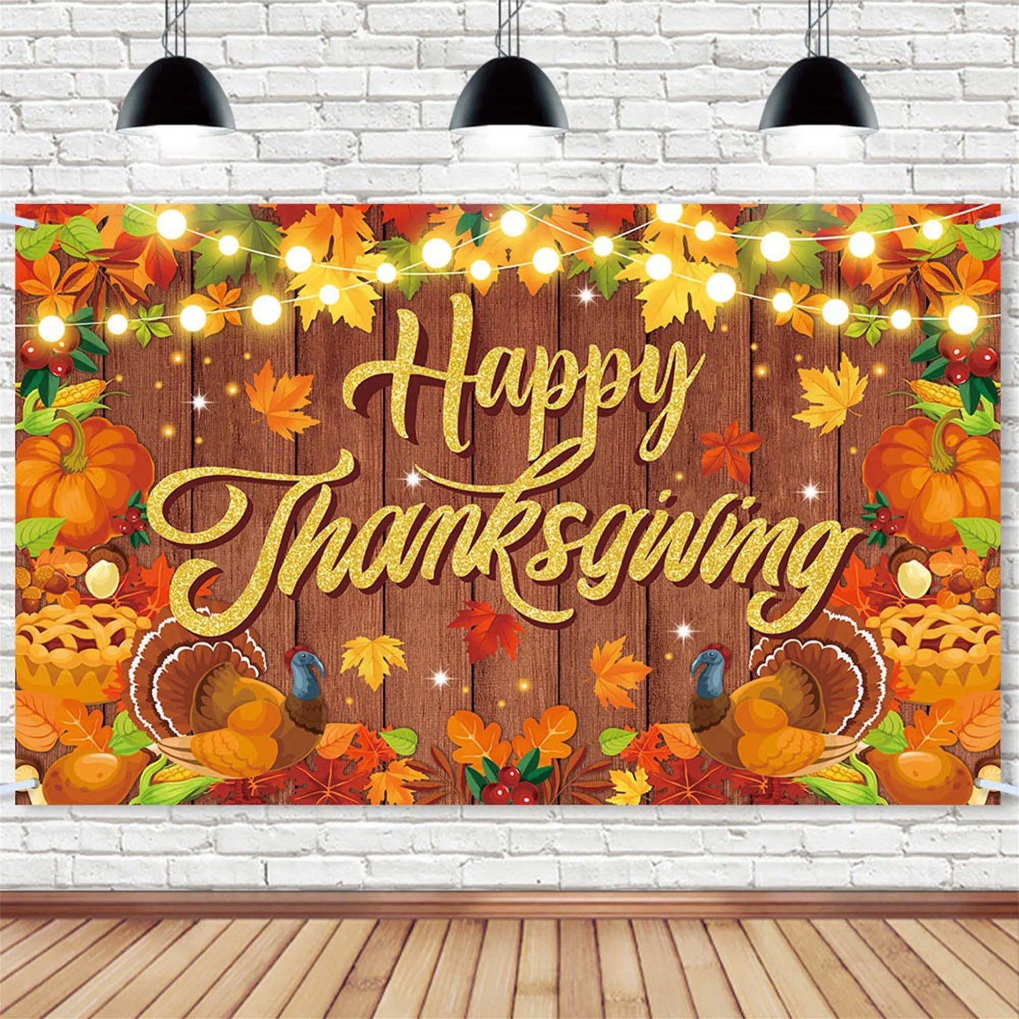 Fall Harvest Photography Backdrop Banner Thanksgiving Party Wall Decoration