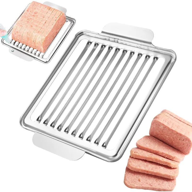 Luncheon Meat Slicer Durable 10-Slice Cutter 304 Stainless Steel