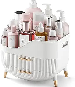 Makeup Organizer with Drawers Handle Skincare Storage for Cosmetic
