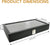 Glass Lid Black Leatherette Display Case Large Jewelry & Collectibles Storage