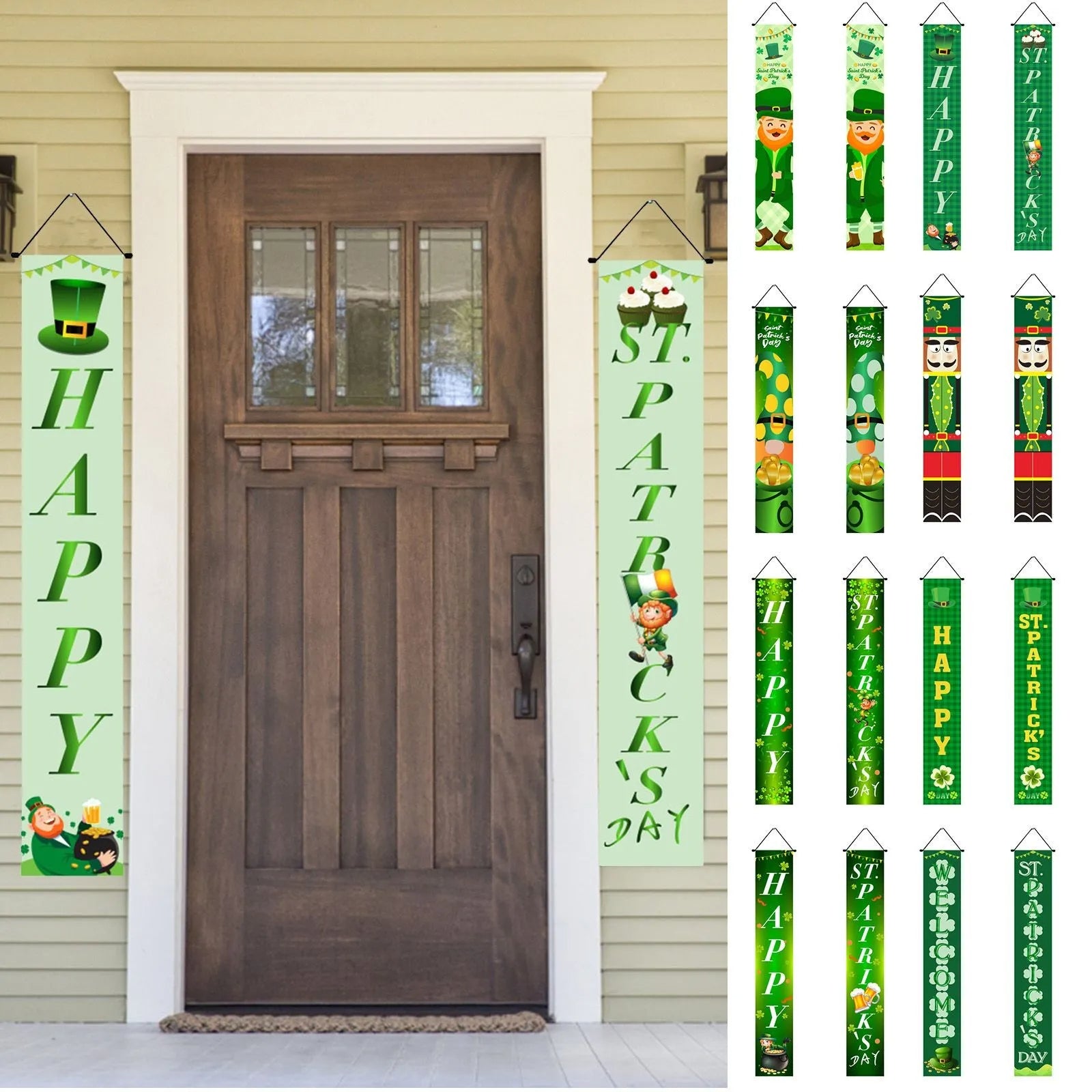 St. Patrick's Day Door Banner Festival Decoration for Home & Garden