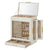 Modern Jewelry Box 5-Layer with 3 Drawers and Mirror (White)