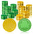 100pcs Lucky Shamrock Clover Plastic Pirate Coins for St. Patrick's Day Party Favors