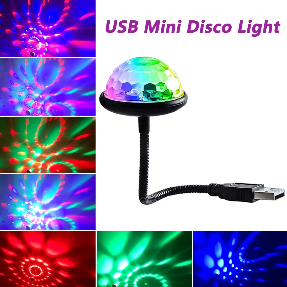 DJ Lighting Sound Party Auto USB Mini Disco Ball Lights