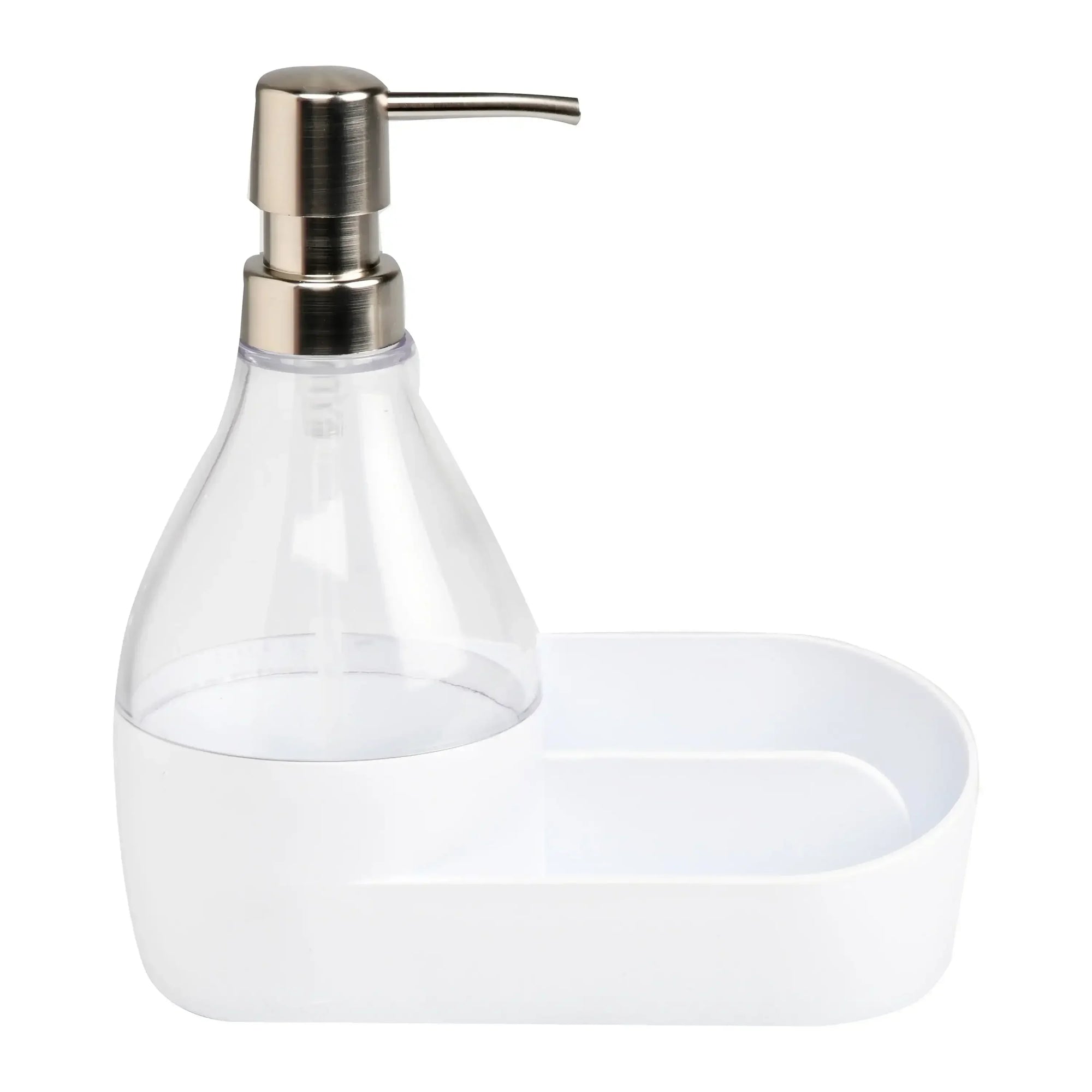 Soap Pump with Integrated Sponge Holder 17.1 oz for Kitchen Sink Organizer