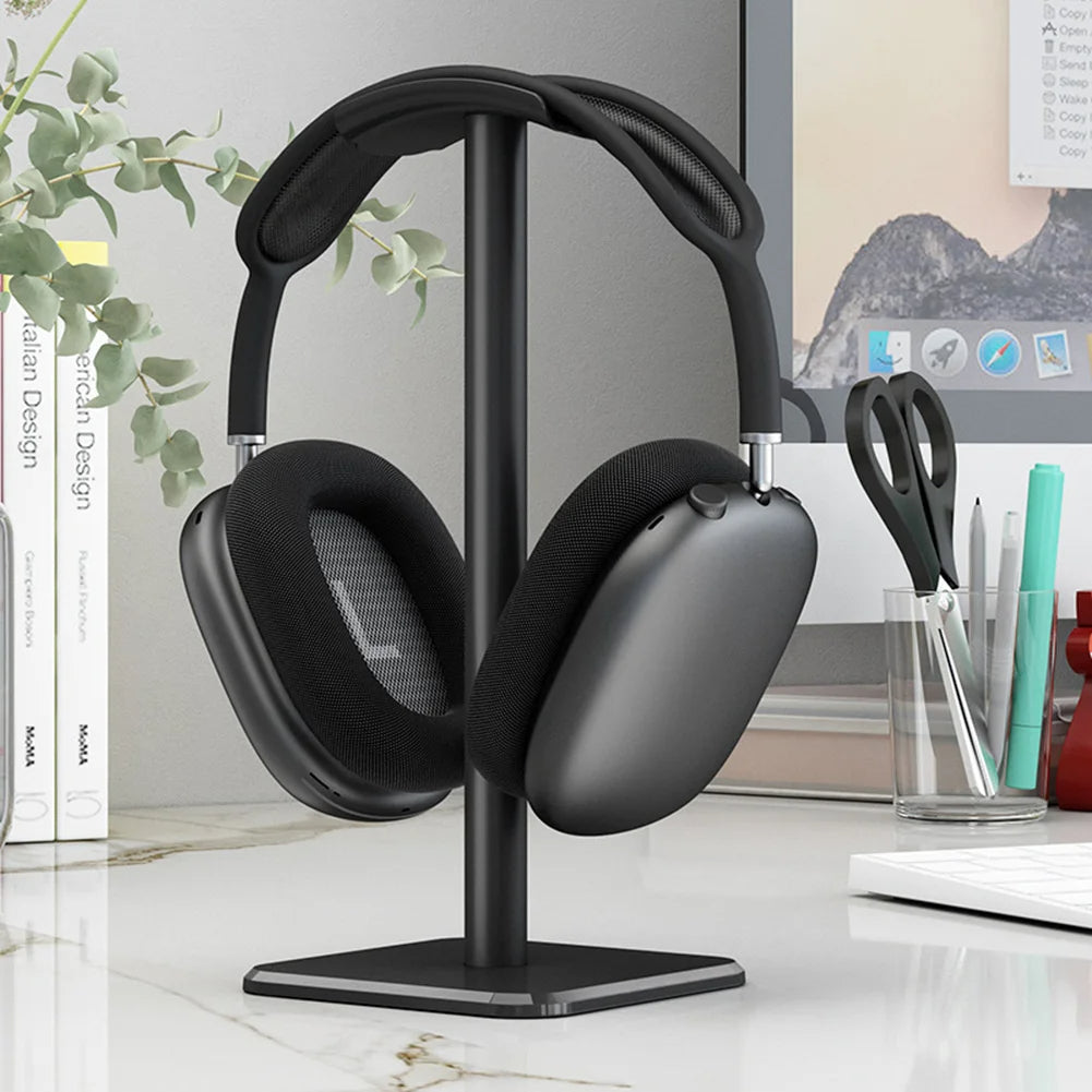 Vertical Headphone Display Rack Desktop Headphone Holder (Black)