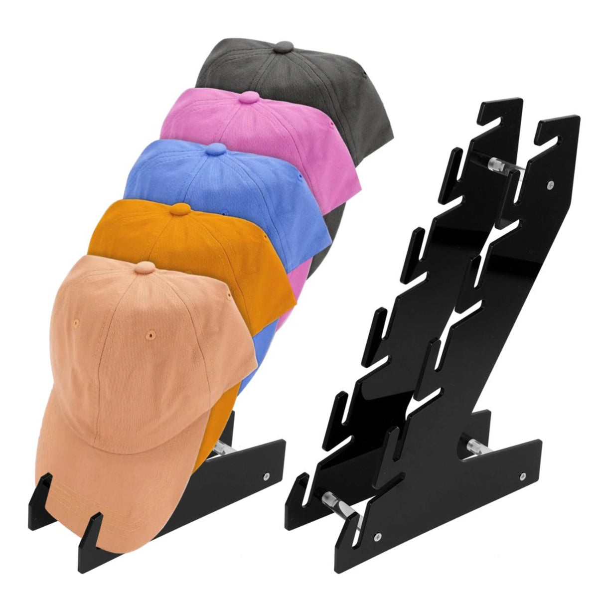 Hat Rack Stand Baseball Cap Organizer 2-Pack for Closet Door Bedroom