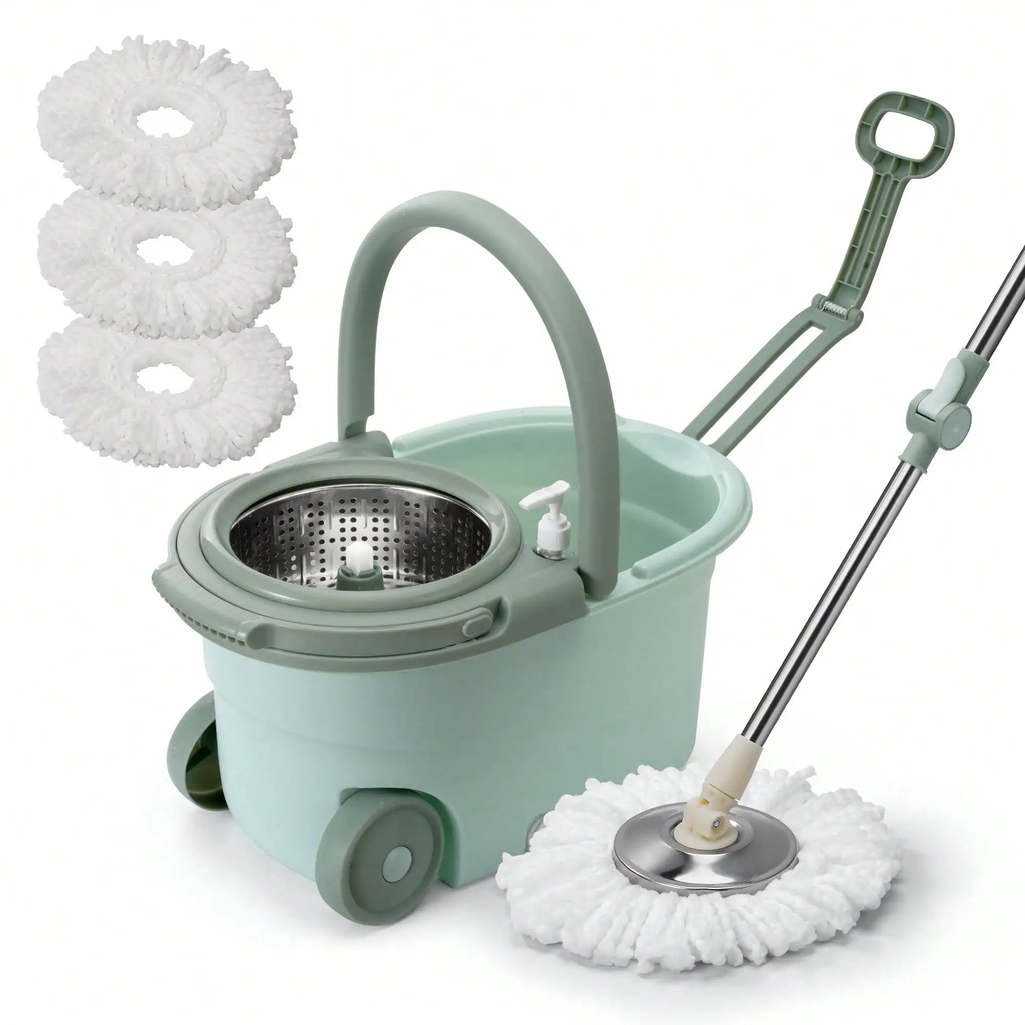 Spin Mop and Bucket Hands-Free Hardwood Floor Cleaning