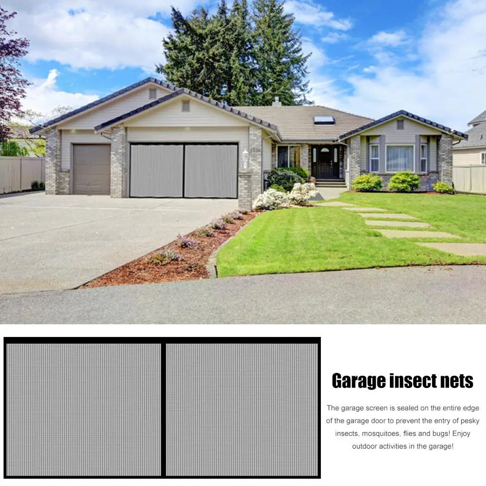 Seamless Garage Door Screen Mesh High-Airflow Insect Net