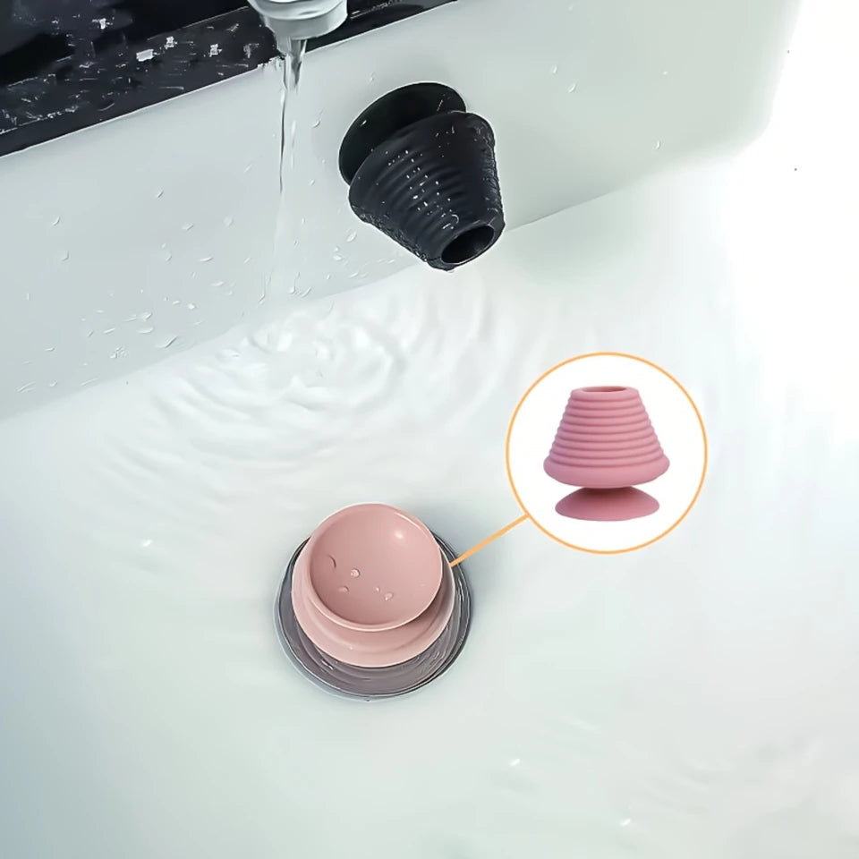 4PCS Universal Rubber Drain Plugs with Suction Cup (Multicolor)