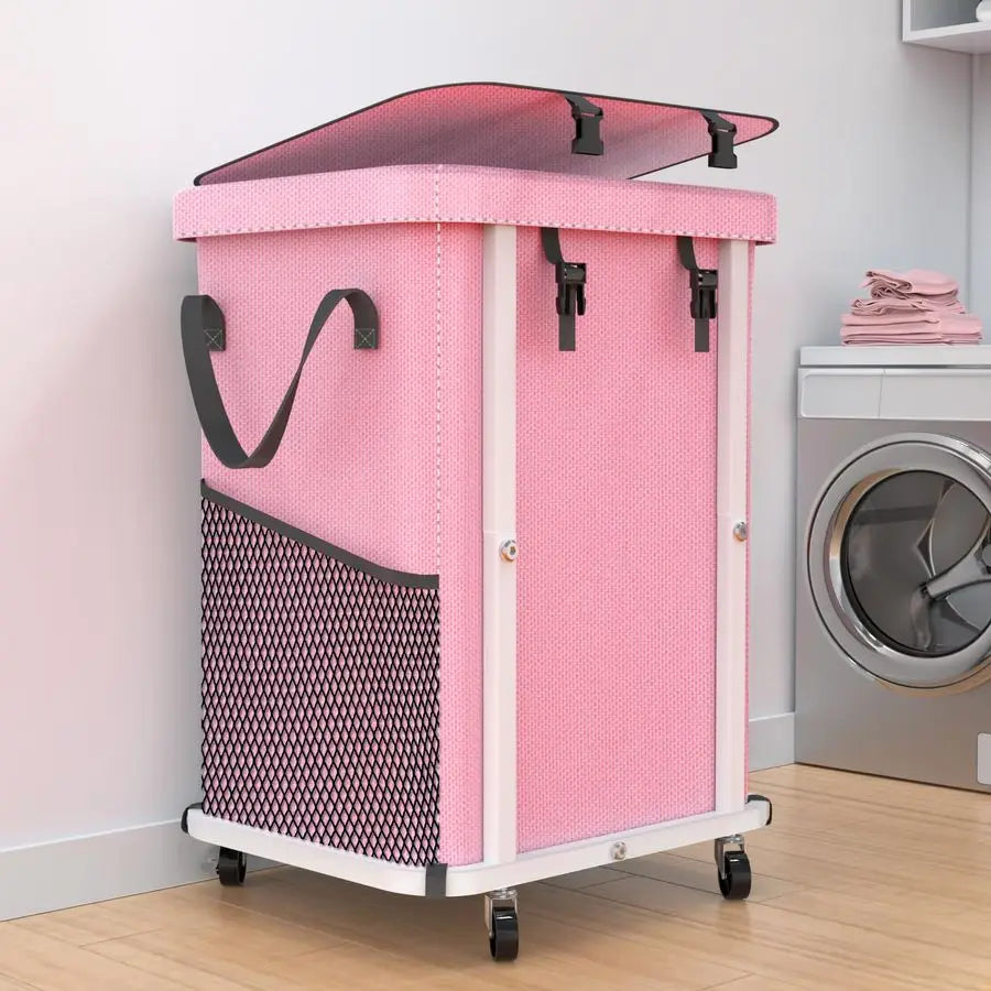 150L Large Rolling Laundry Basket – Heavy Duty Laundry Cart with Metal Frame