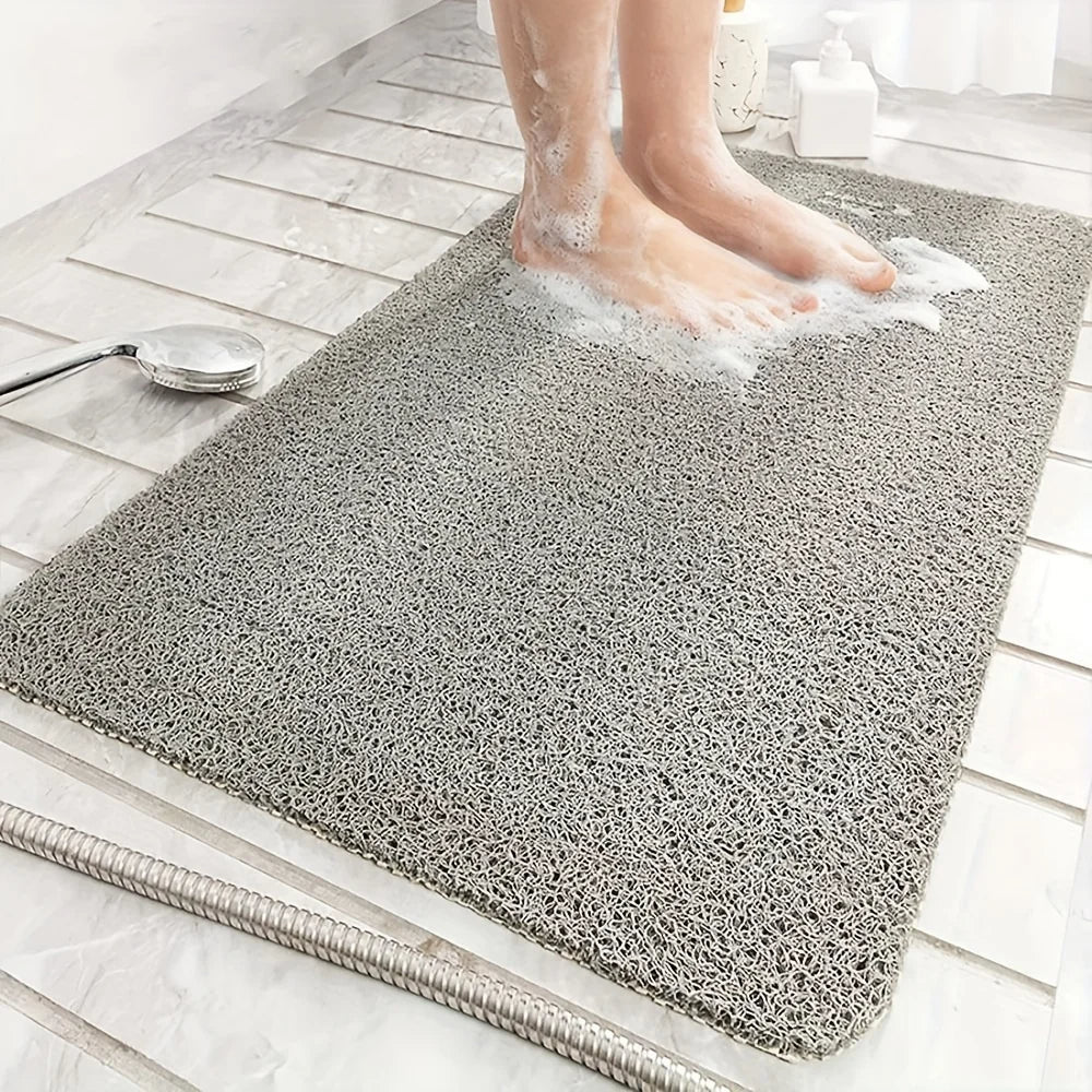 1PC Absorbent Antislip Shower Mat  Entrance Rug (Gray)